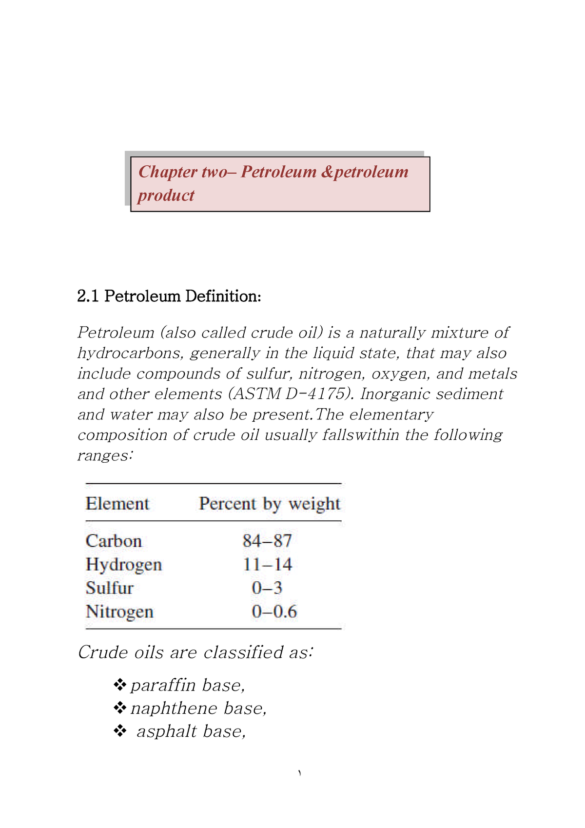 Lecture mathematics - ١ 2 Petroleum Definition: Petroleum (also called ...