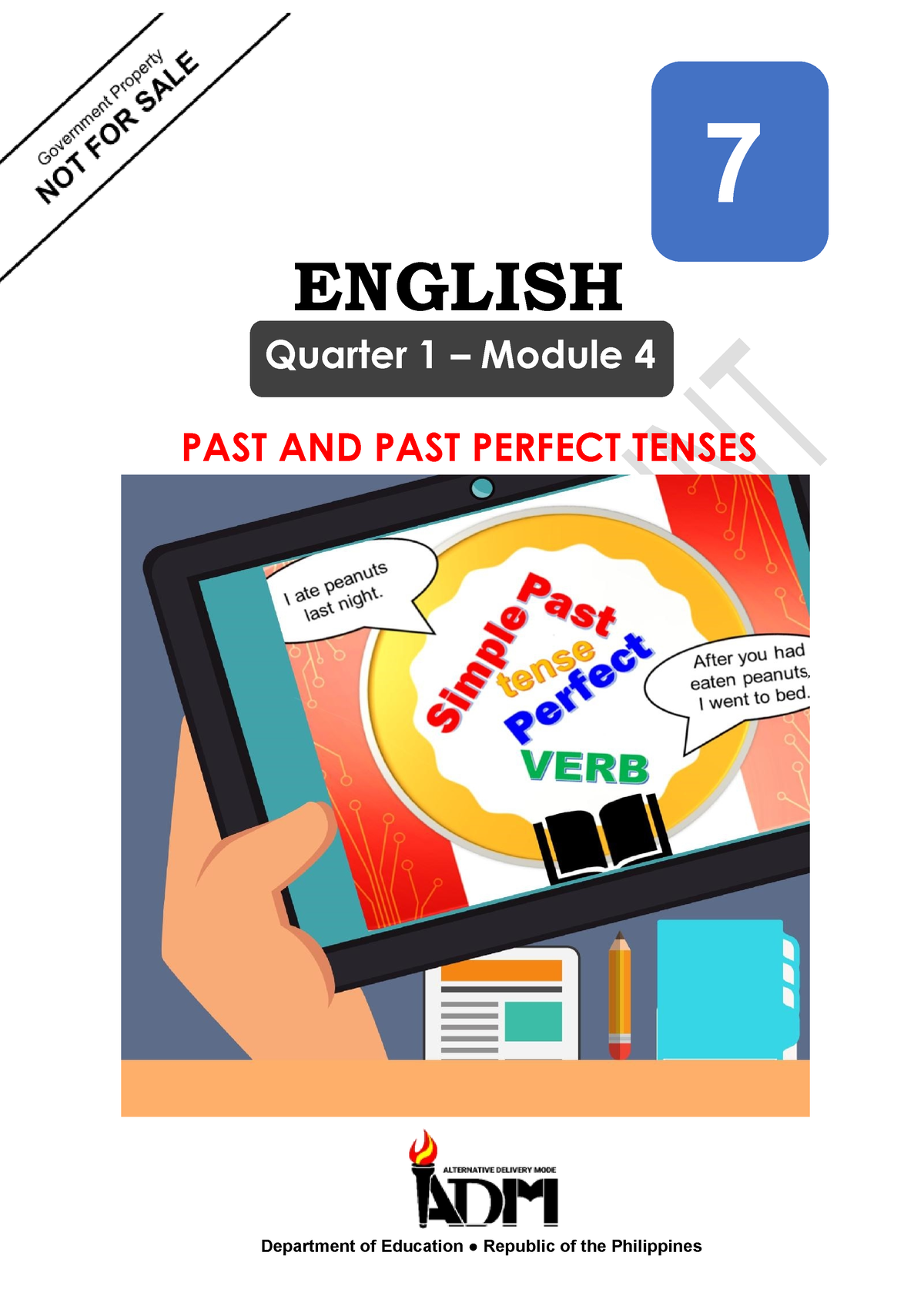 English 7 Q1 Mod4 Past And Past Perfect Tenses V5 7 Past And Past Perfect Tenses Department Of 0488