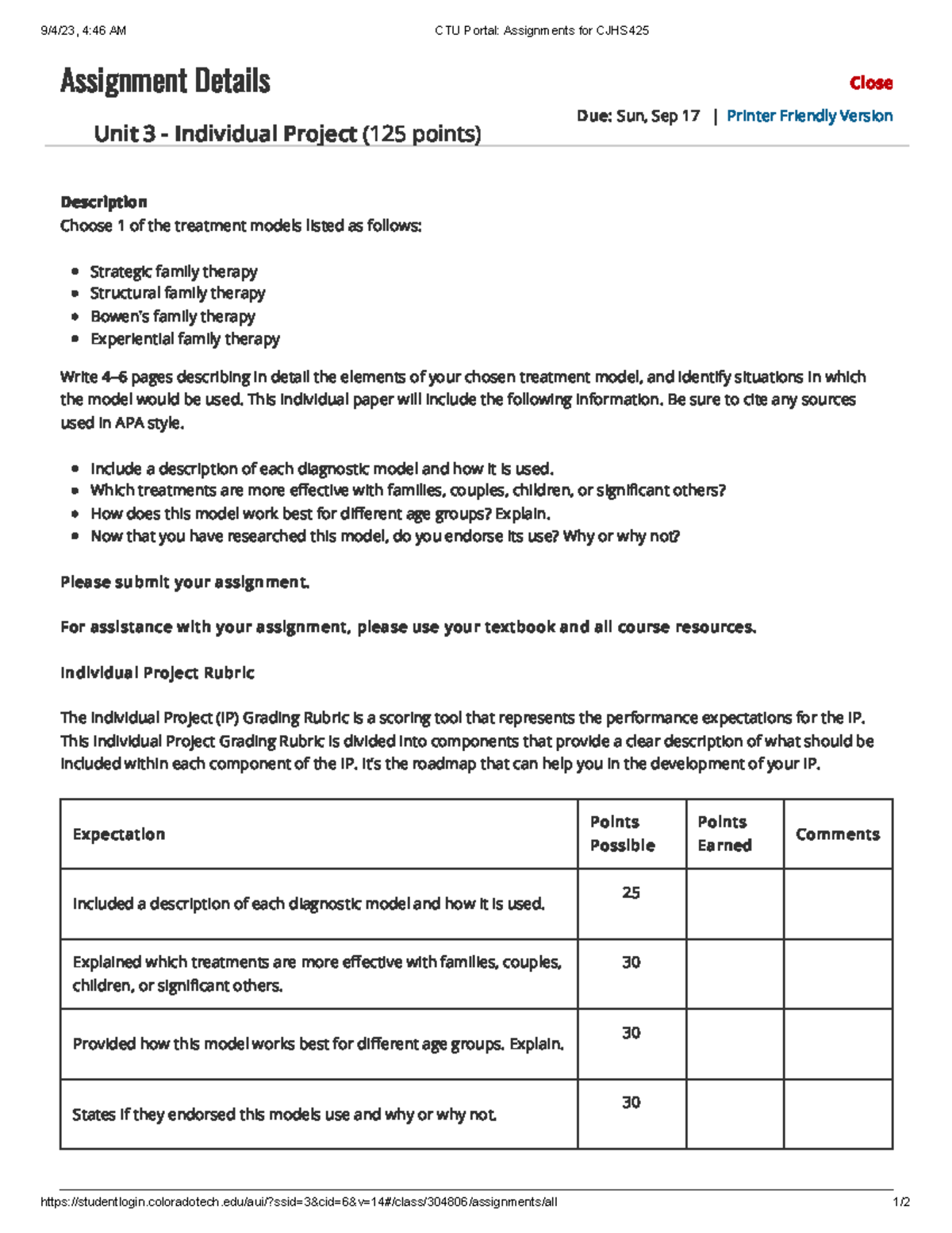 3ip Ctu Portal Assignments For Cjhs425 - 9 4 23, 4:46 Am Ctu Portal 