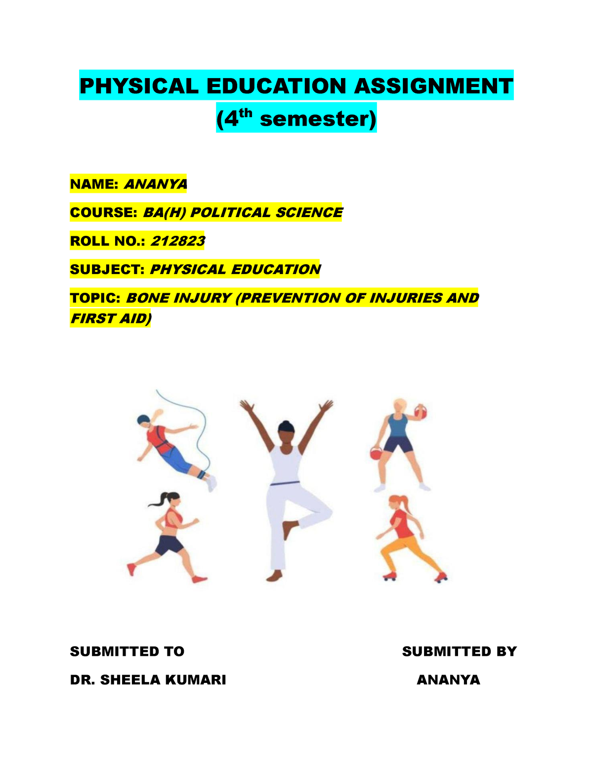 physical education assignment class 6