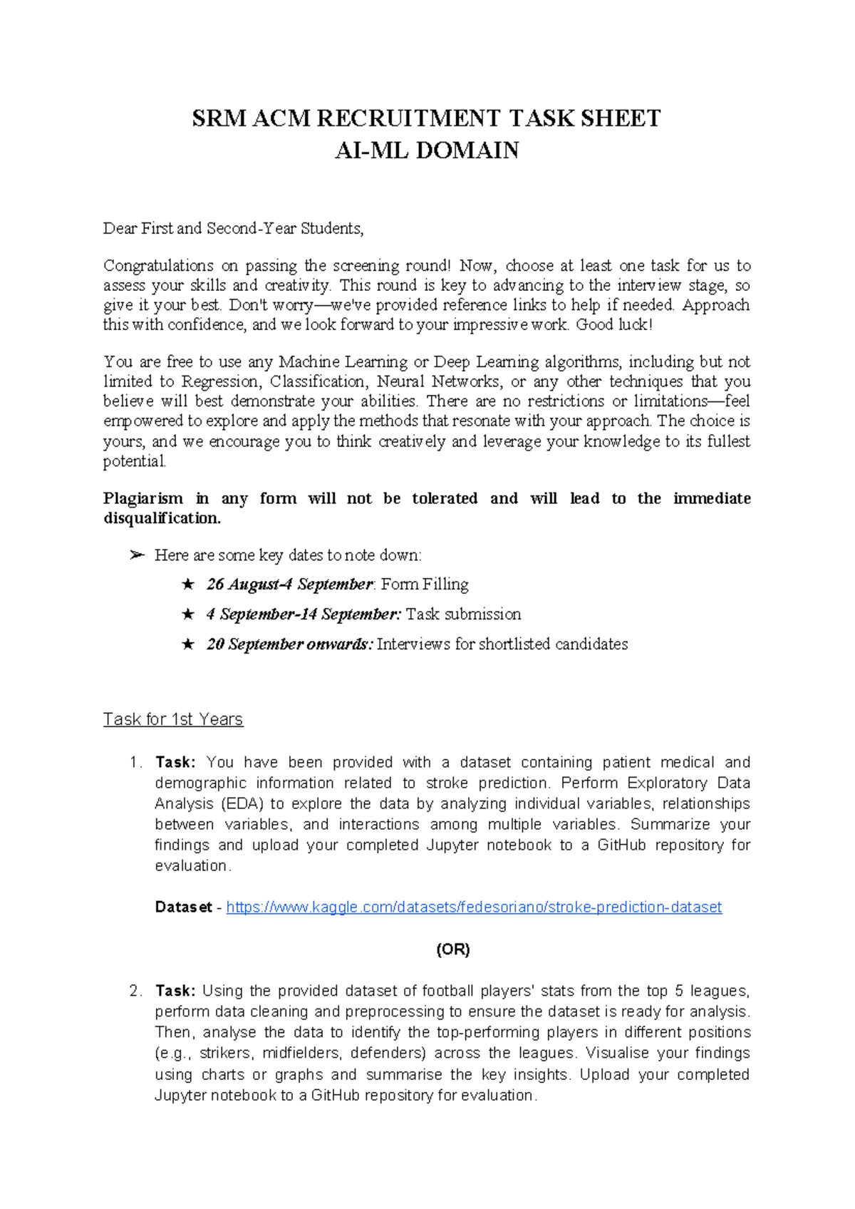 ACM AI ML Tasks - knn - SRM ACM RECRUITMENT TASK SHEET AI-ML DOMAIN ...