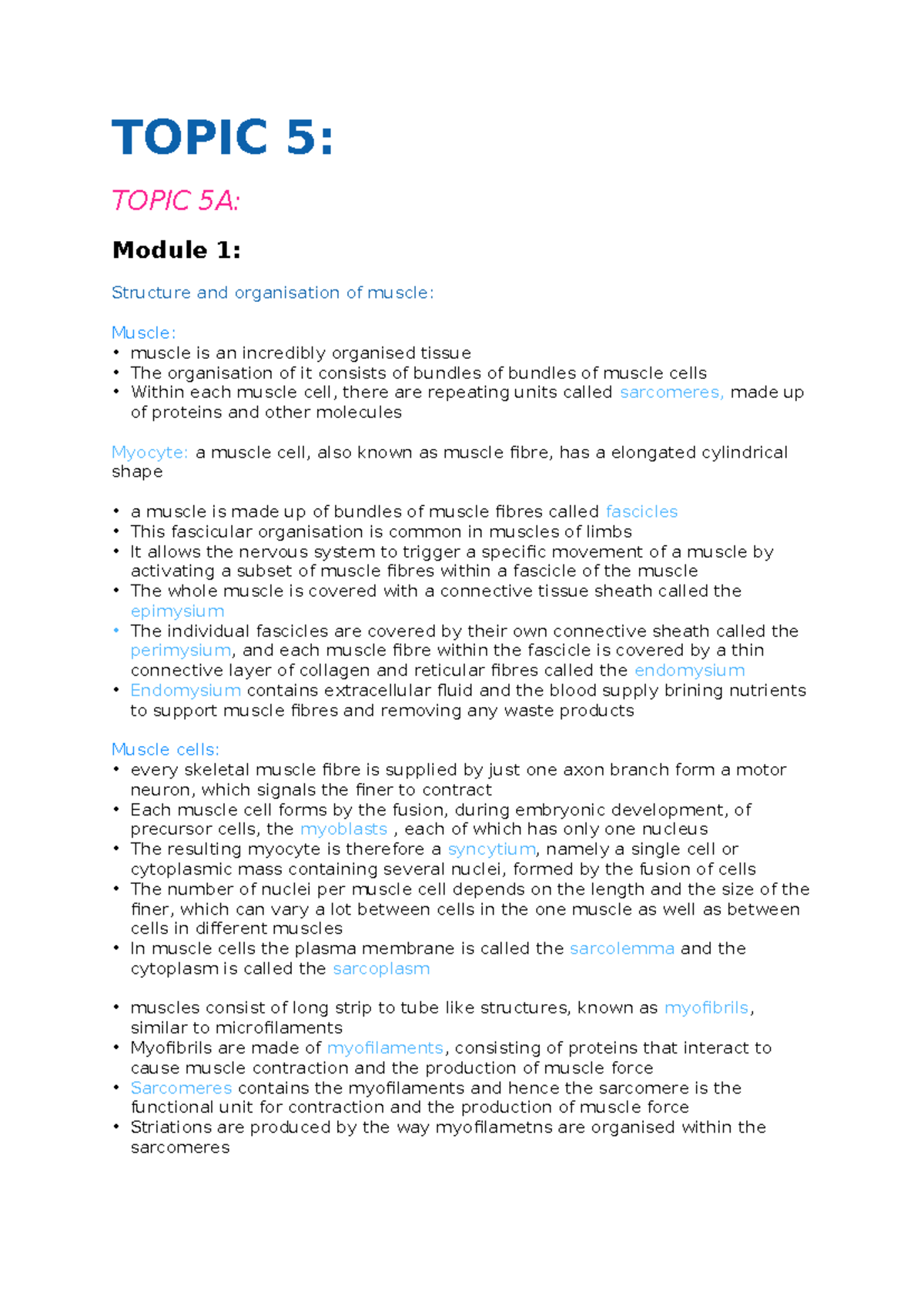 Phy2011 - topic 5 notes - TOPIC 5: TOPIC 5A: Module 1: Structure and ...