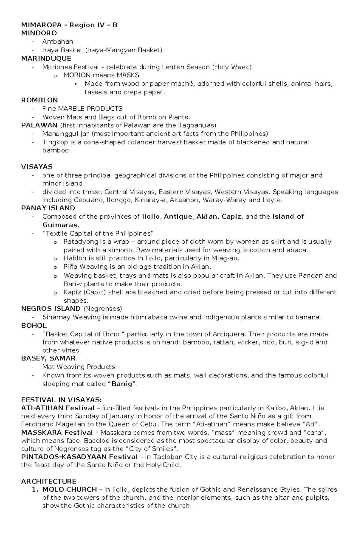 ARTS Review MIMAROPA Region IV B MINDORO Ambahan Iraya Basket