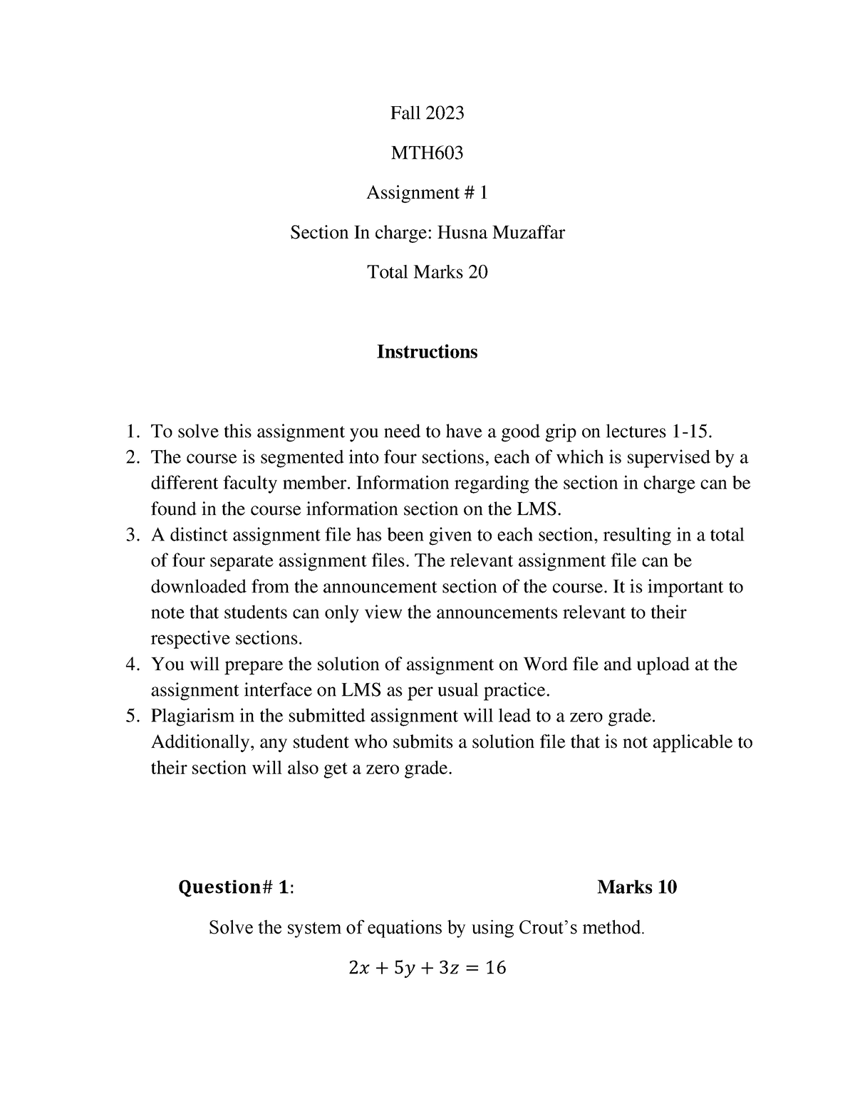 mth603 assignment 1 2023 pdf