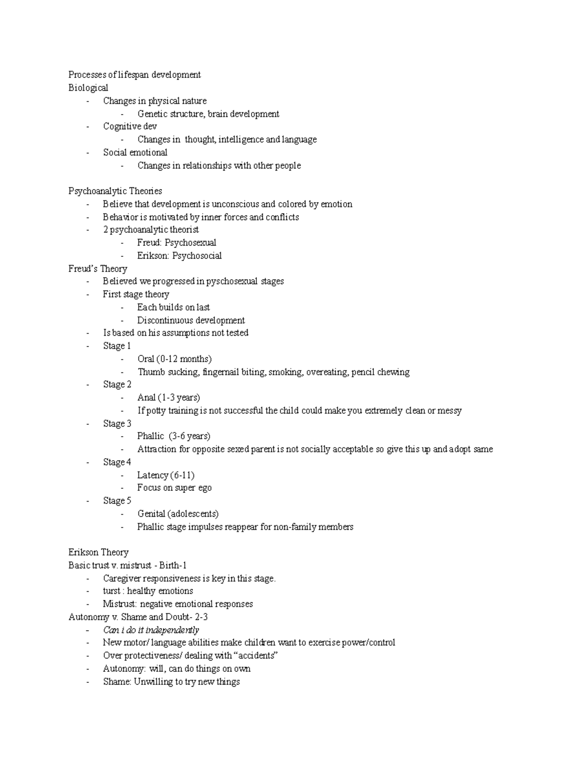 Human Dev Chapter 1 Processes Of Lifespan Development Biological Human Dev Chapter 1 Processes Of Lifespan Development Biological