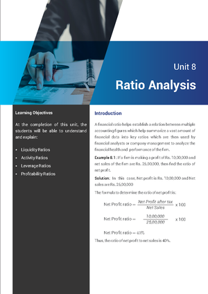 FM Unit 4 SLM - Taught by Dr. Kabir - Unit 4 Learning Objectives After ...