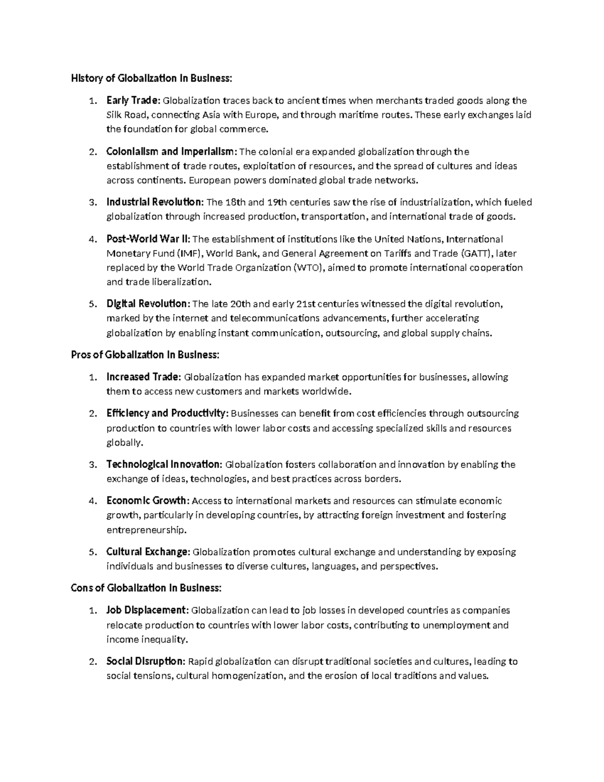 History of Globalization in Business - Early Trade: Globalization ...