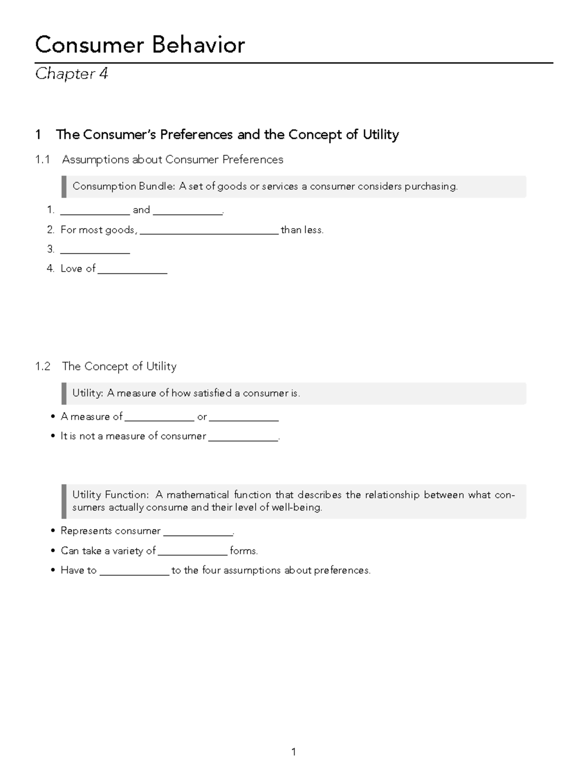 Chapter 4 Student 104A - Consumer Behavior Chapter 4 1 The Consumer’s ...