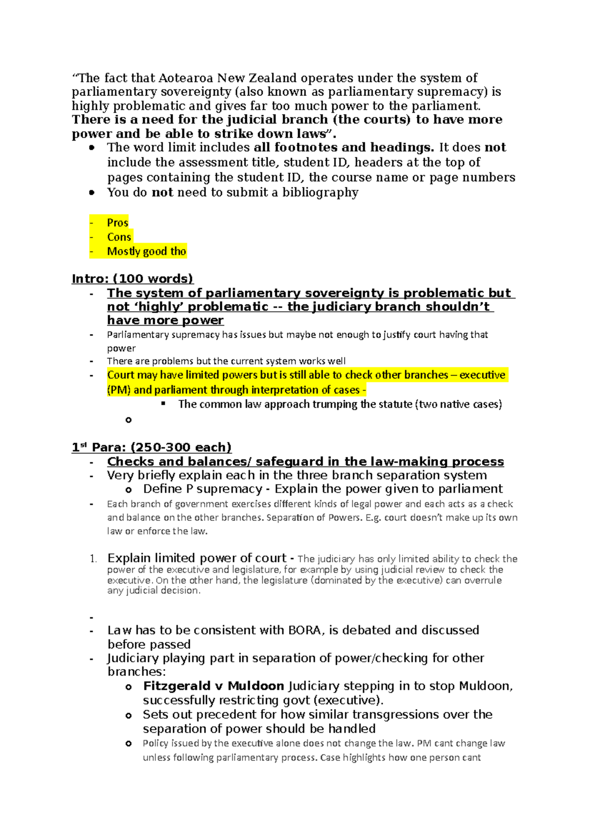 essay plan legal studies