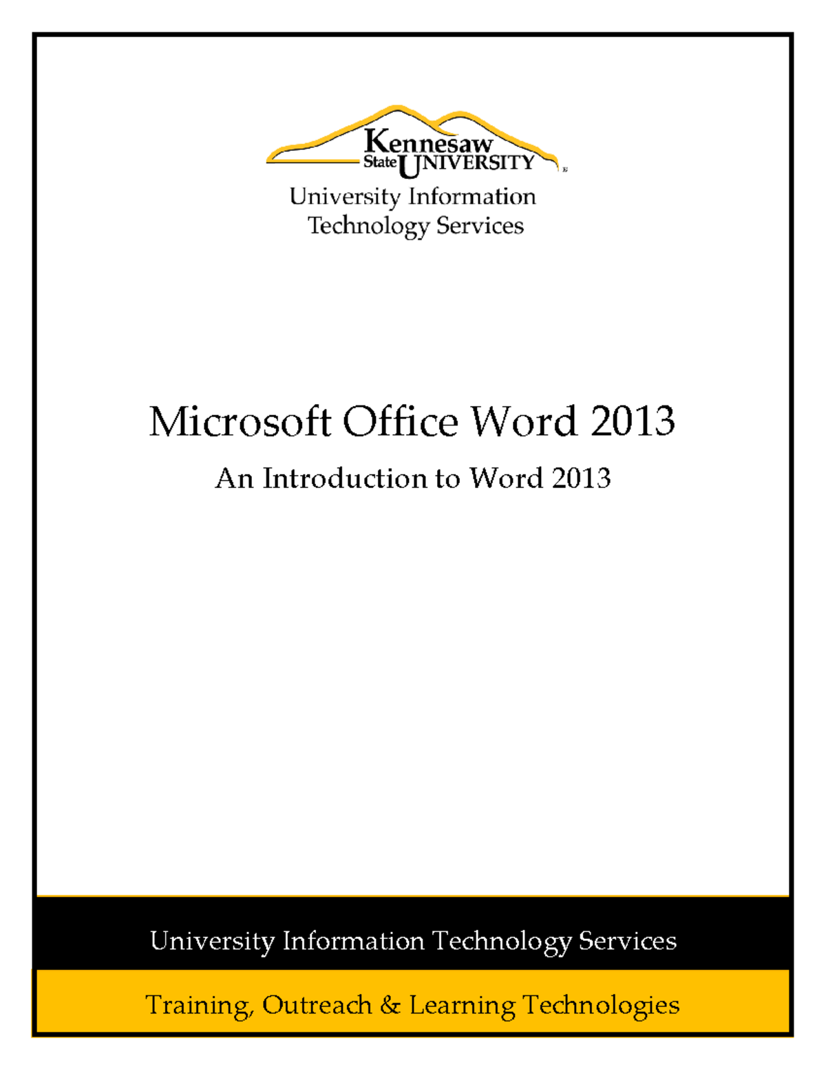 Intro to Word2013 - Summary - Microsoft Office Word 2013 An ...