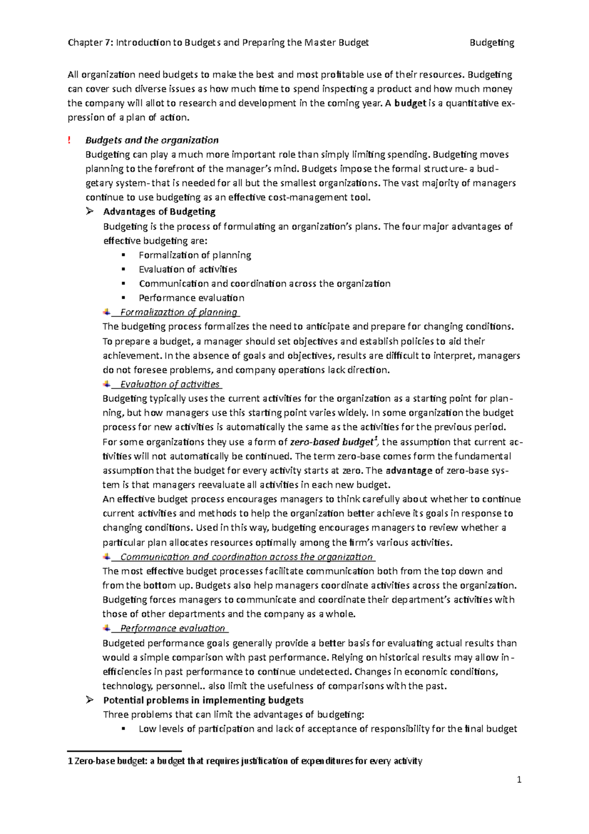 Chapter 7 - Introduction To Budgetting And Preparing Master Data ...