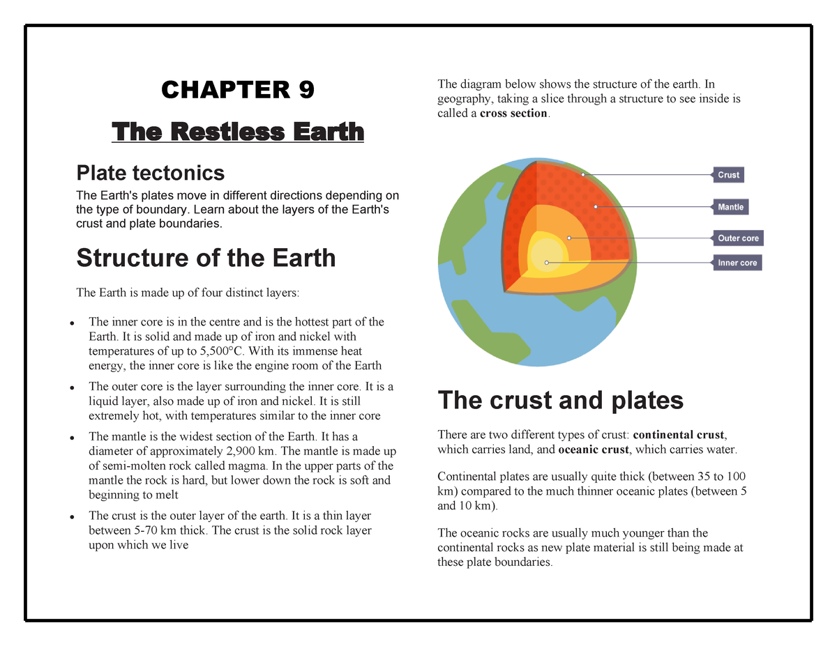 Restless Earth 2 - GEC SUBJECT - CHAPTER 9 The Restless Earth Plate ...