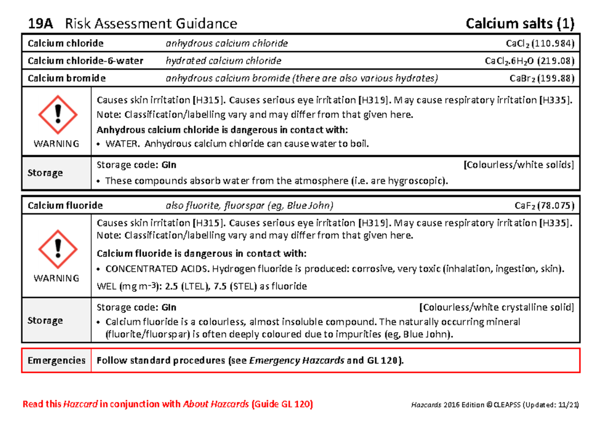 Microsoft Word 19A Calcium salts(1) v2021update v5 Read this