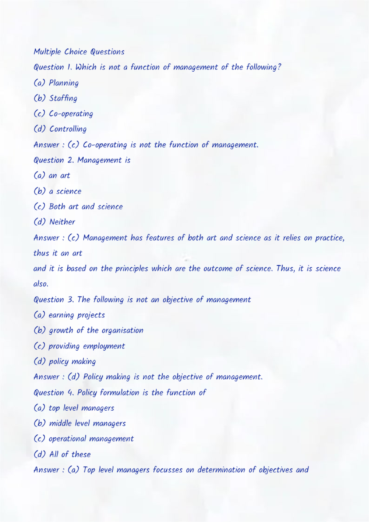 Business Studies Chapter 1 Quistion And Answer 4 - Methodology Of ...