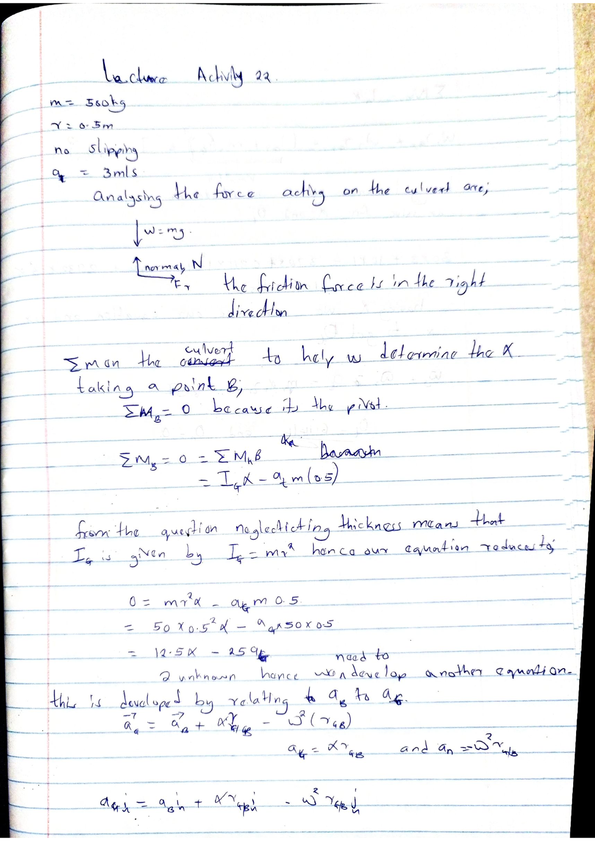 Lecture Activity 22 - MECHANICAL ENGINEERING - Studocu