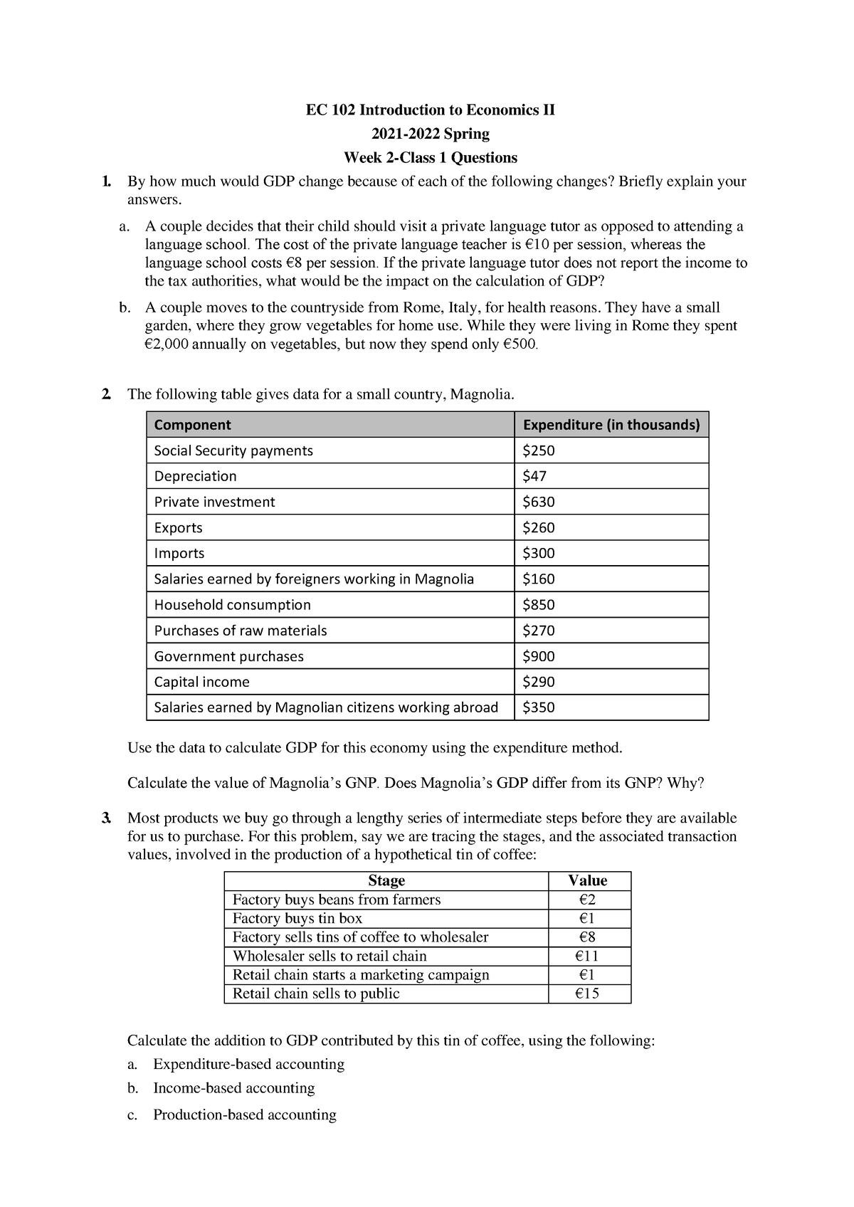 EC 102 - Week 2 - Class 1 - Questions - EC 102 Introduction To ...