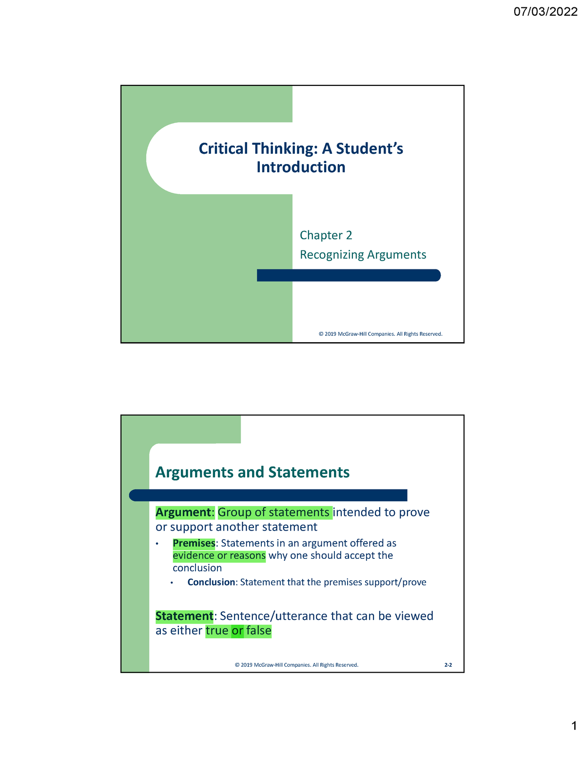 chapter 2 towards an understanding of critical thinking