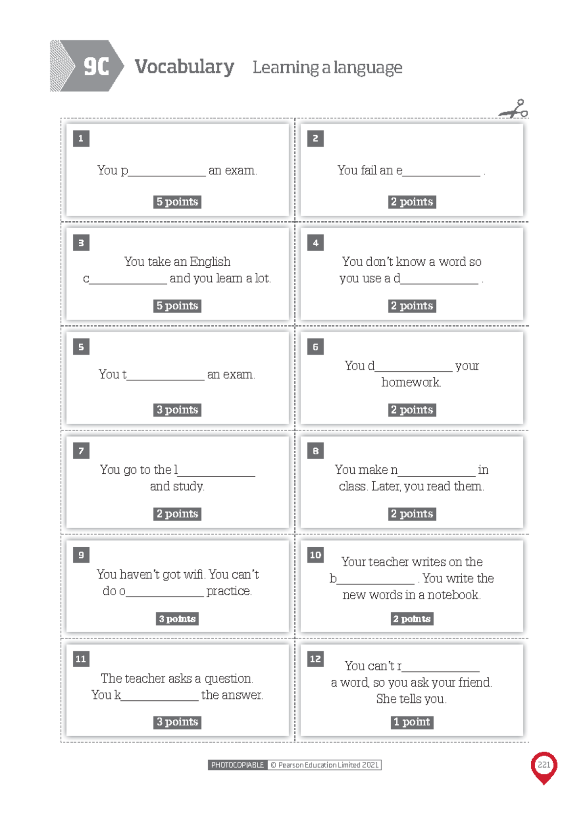 RM A1 PC 9C Vocab - importante - 9C Vocabulary Learning a language ...