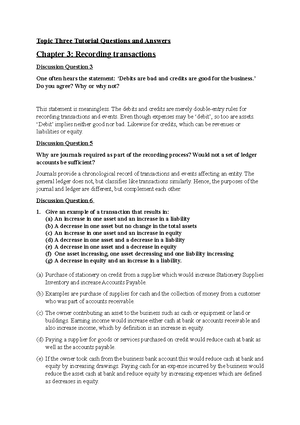 Chapter 1 Decision Making and the role of Accounting - Chapter 1 ...