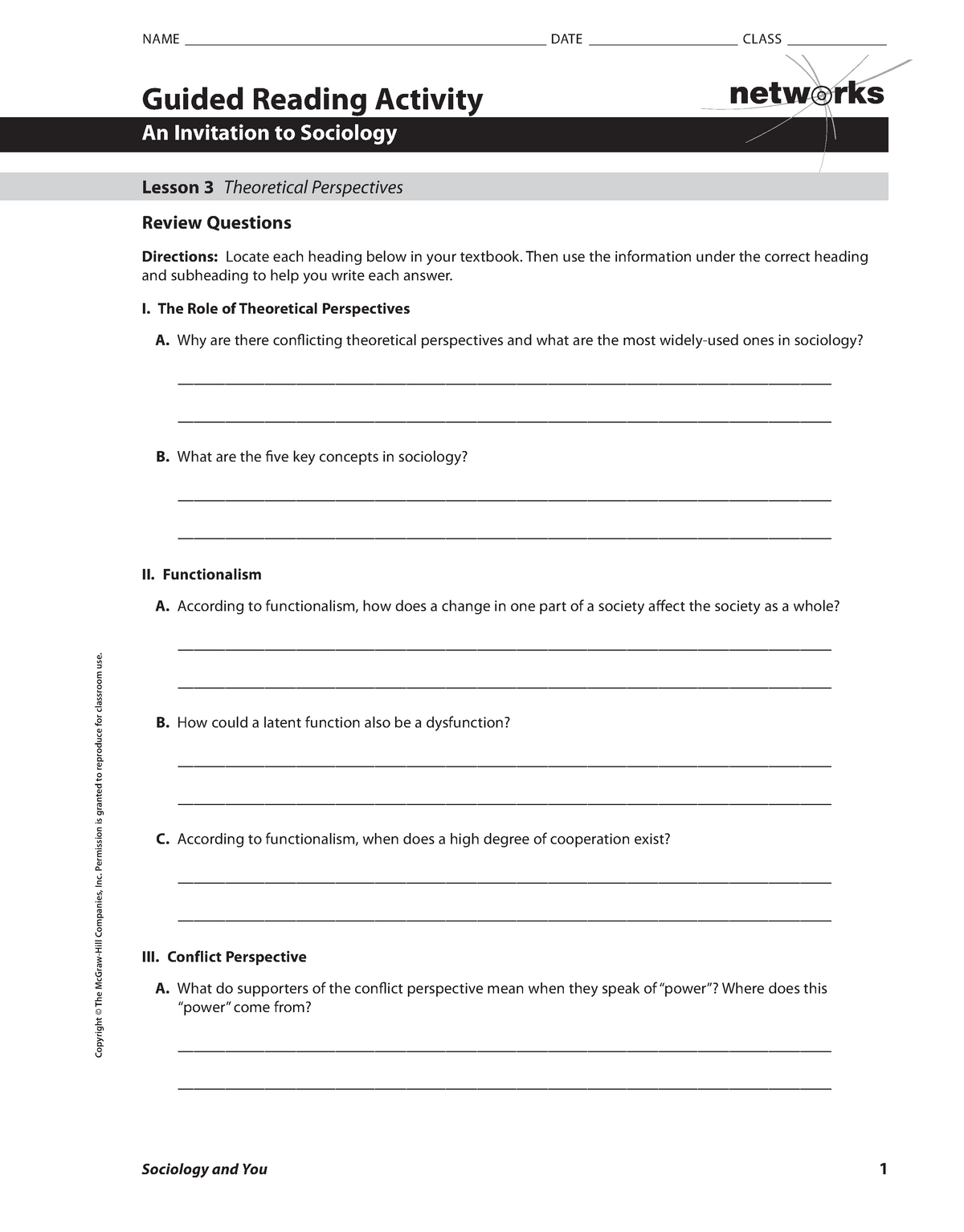 Lesson 3 Guided Reading Copyright The Mcgraw Hill Panies Inc Permission Is Studocu