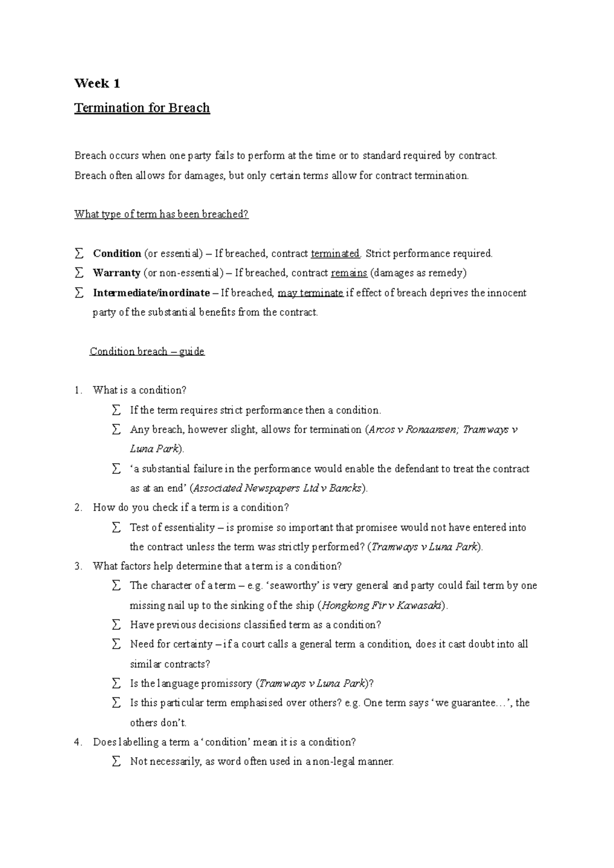 Contract-B-Summary - Summary Introduction to Contract Law - Week 1 ...