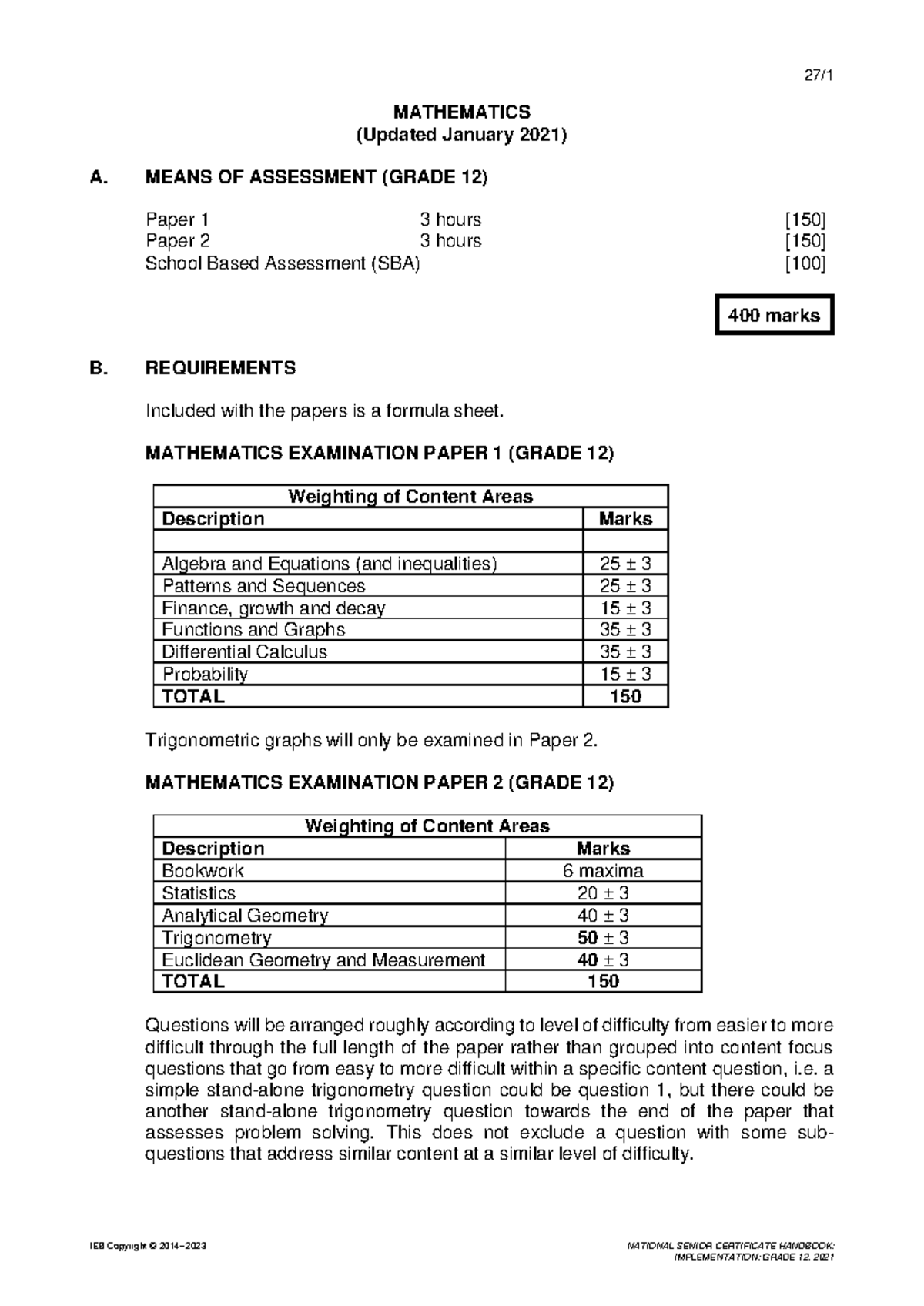 27. Mathematics 2024 (Updated Jan 2021) - IEB Copyright © 2014– 2023 ...