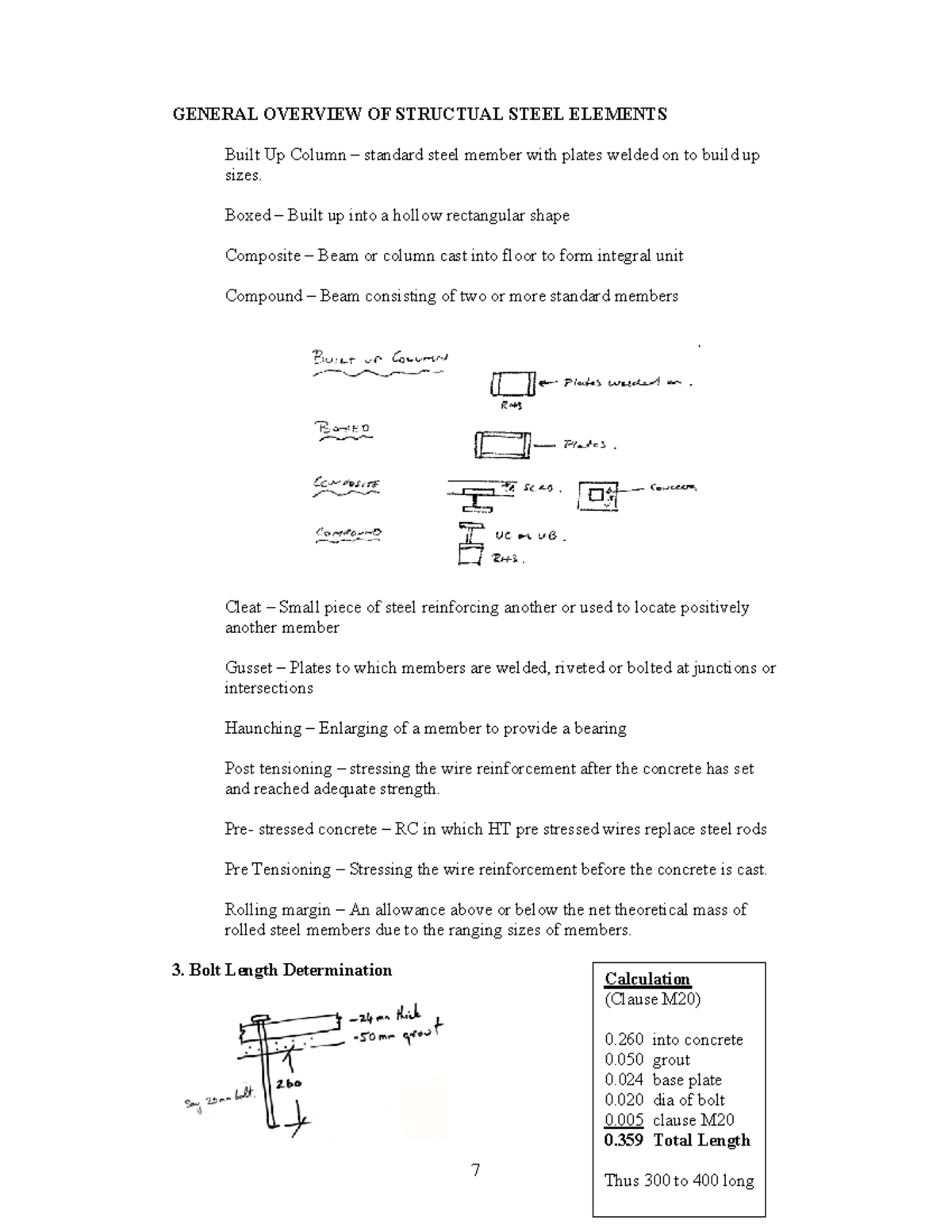 Structural Steel intro notes 1 F Part B f8fs 7 GENERAL OVERVIEW OF