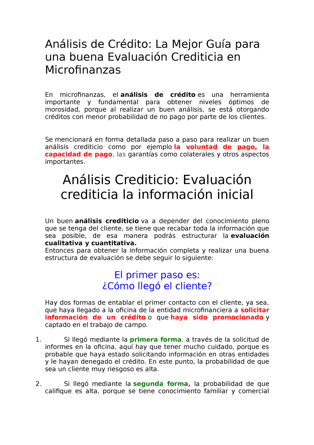 analisis de credito