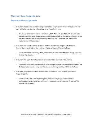 Labor and delivery case study examples image