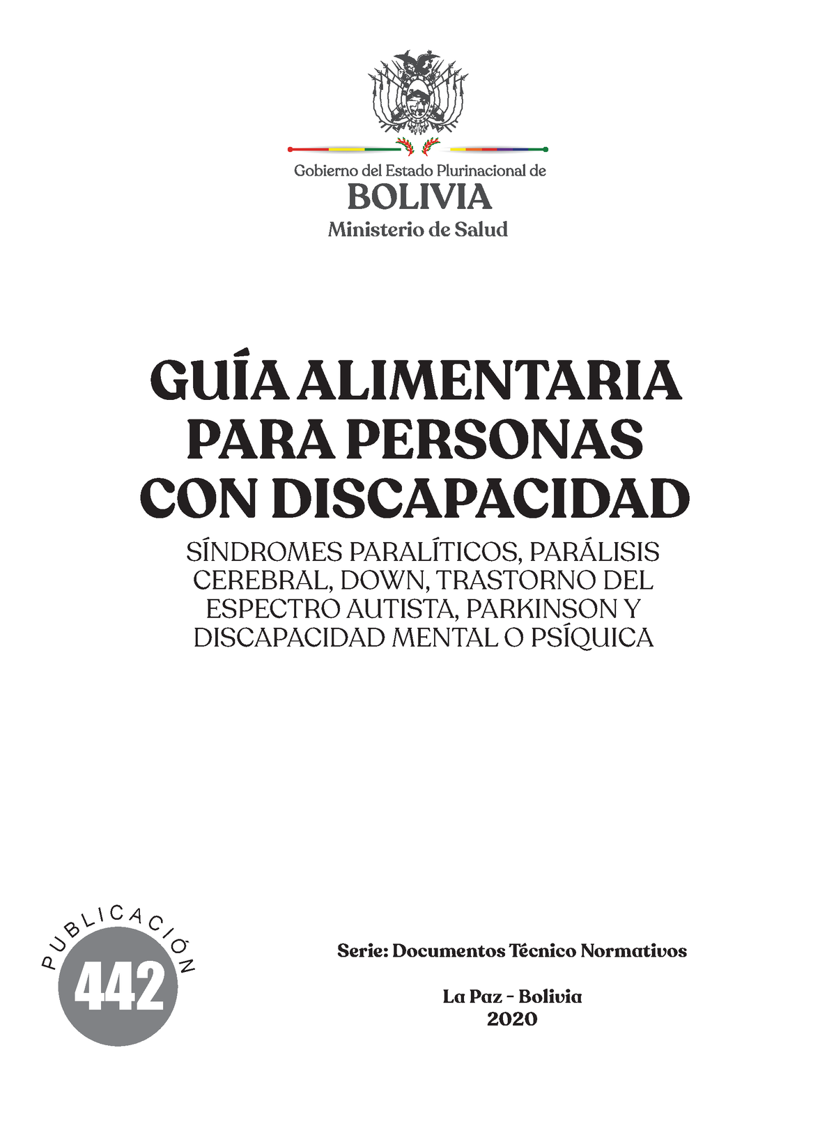 Guia Alimentaria Para Personas Con Discapacidad - P U B L I C A CI Ó N ...