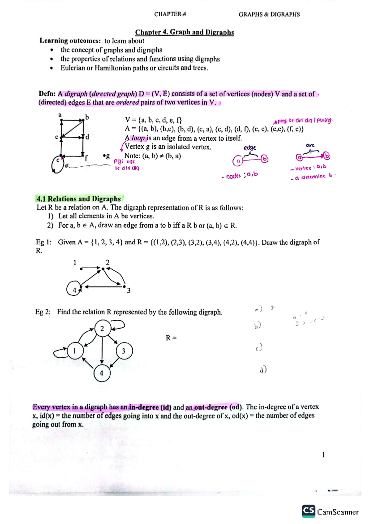 Graph & Diagraphs (MAT415) - Discrete Mathematics - Studocu