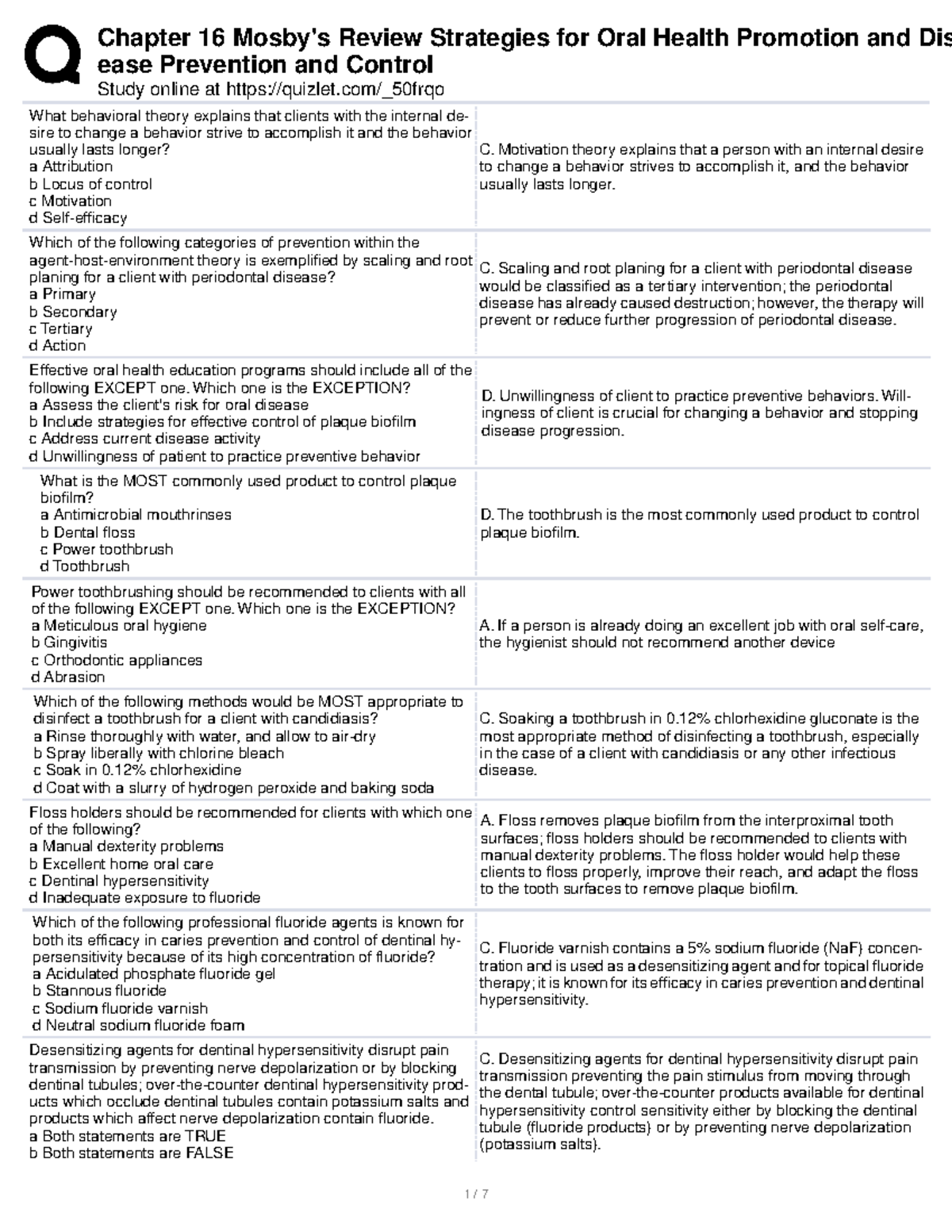 Infections Control- Mosby - Ease Prevention And Control Study Online At ...