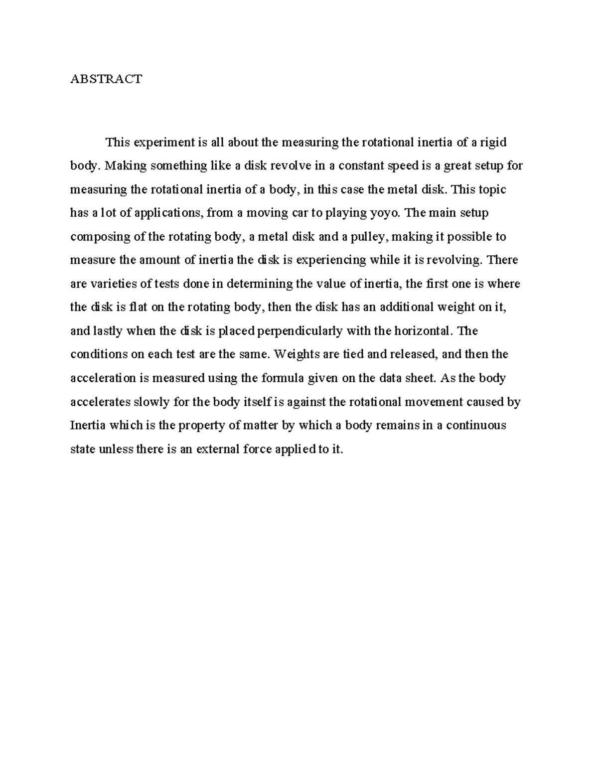 E103-lab-report compress - ABSTRACT This experiment is all about the ...
