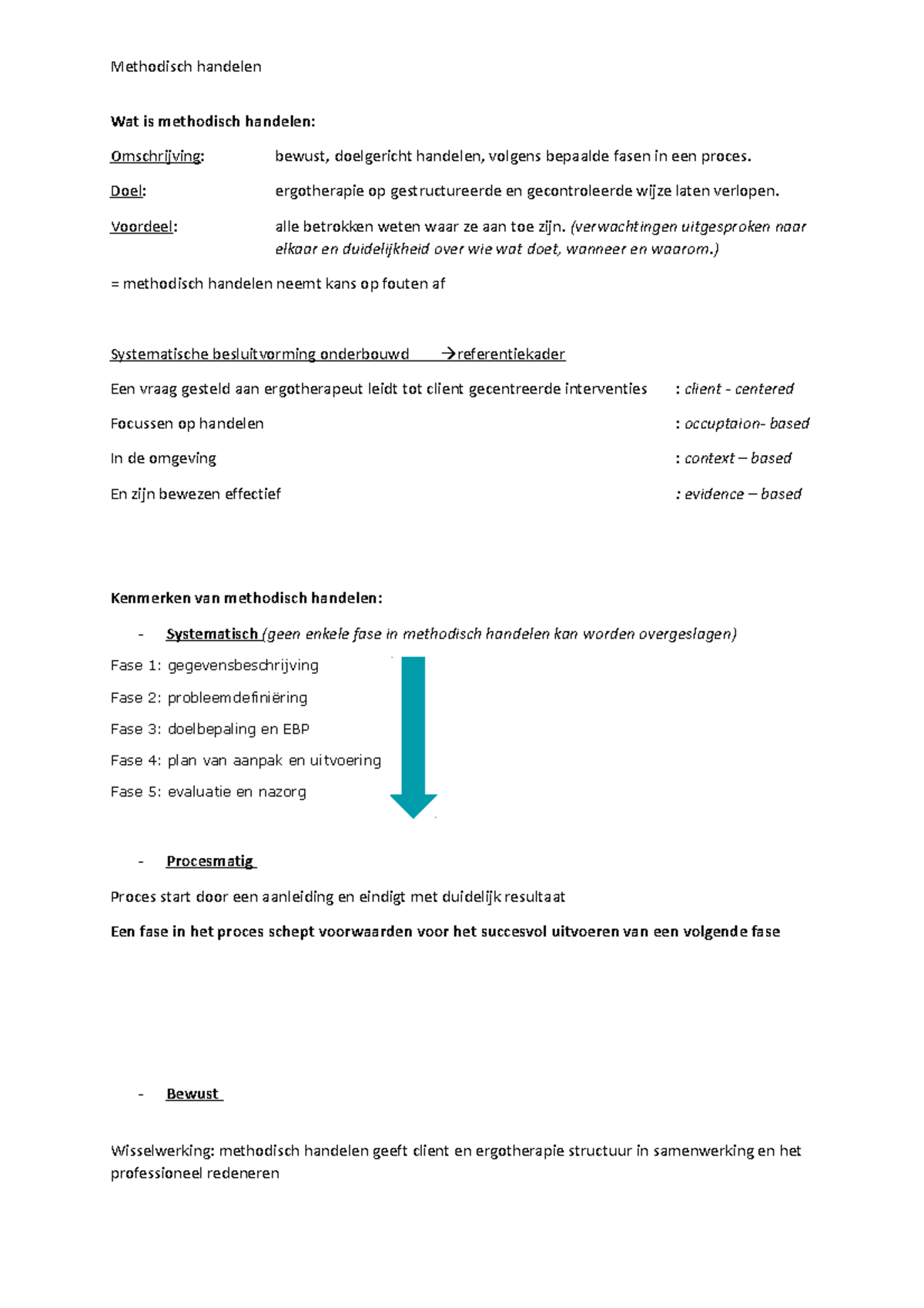 Samenvatting Methodisch Handelen - Wat Is Methodisch Handelen ...