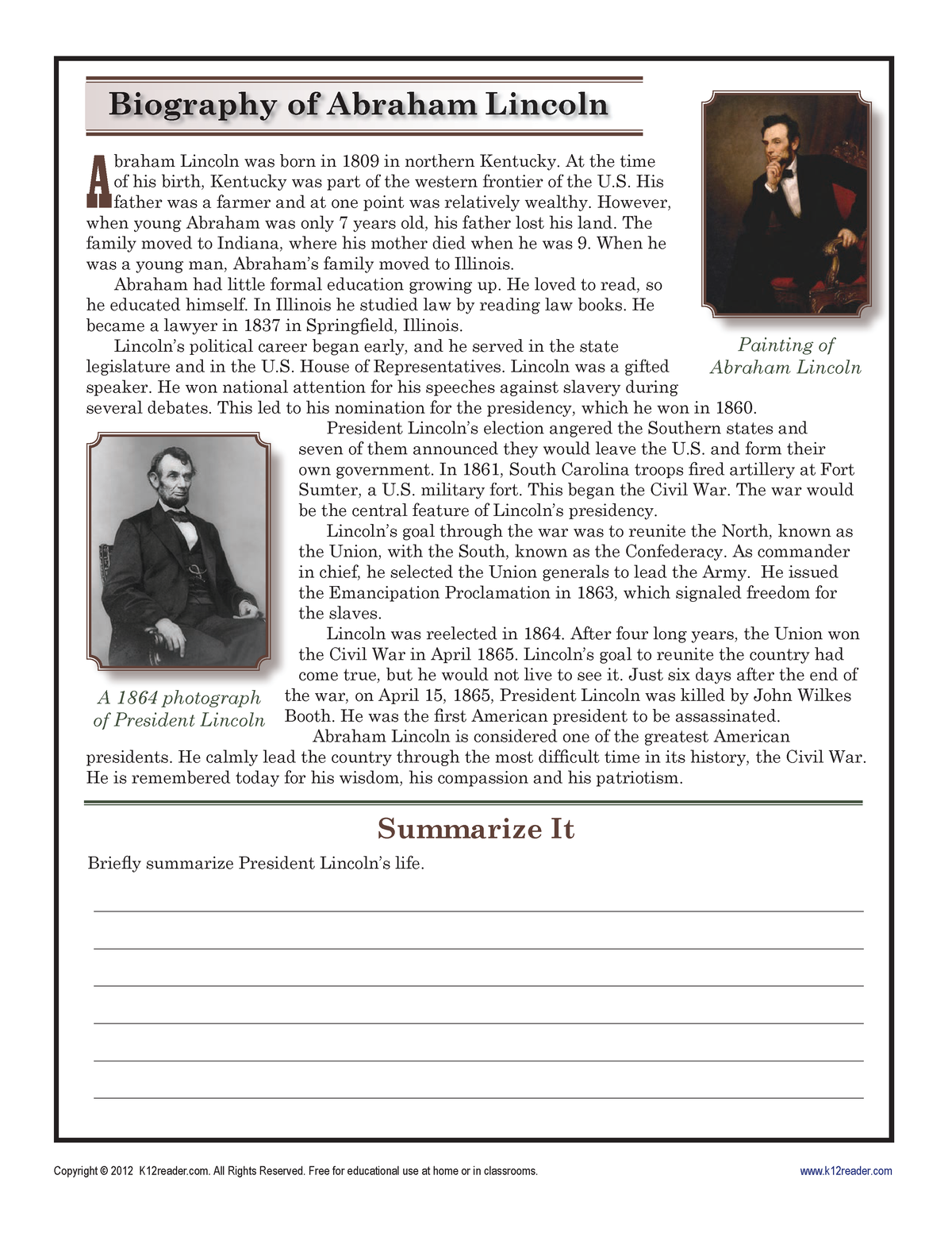 gr7-abraham-lincoln-biography-1-copyright-2012-k12reader-all