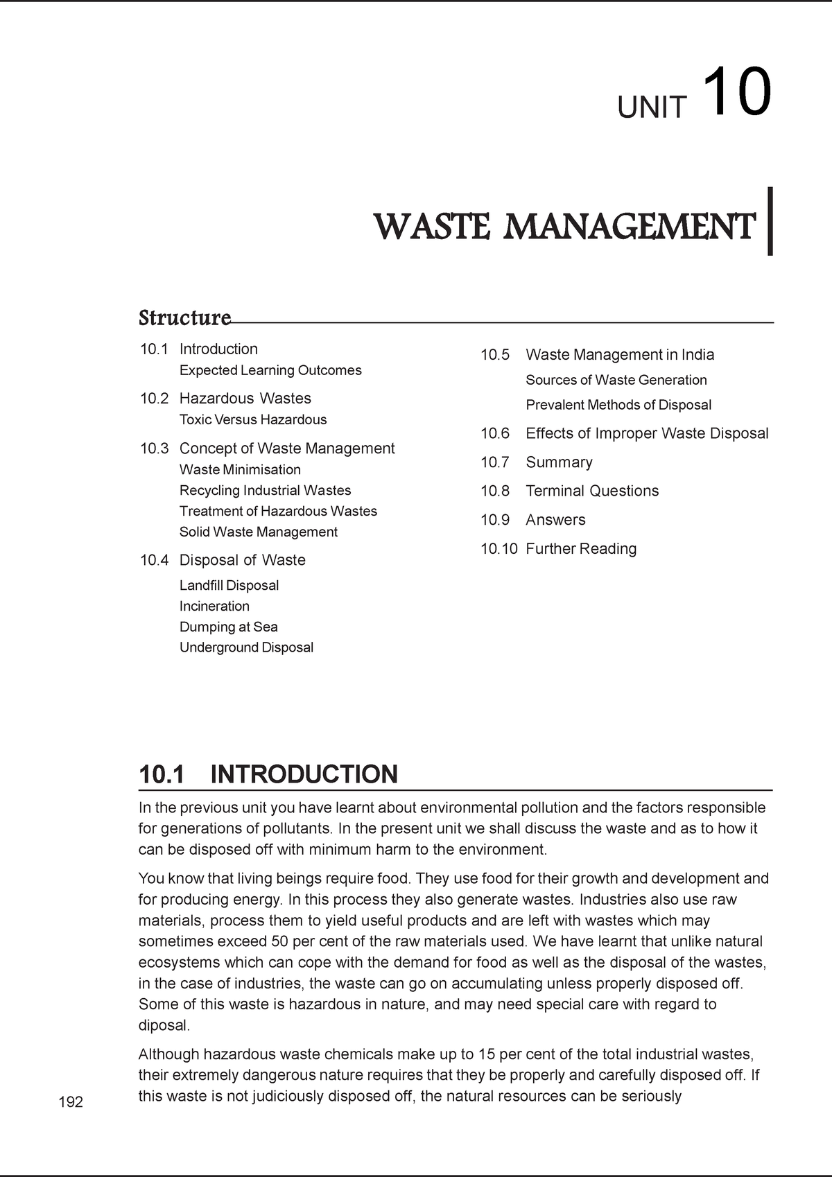 assignment on waste management pdf