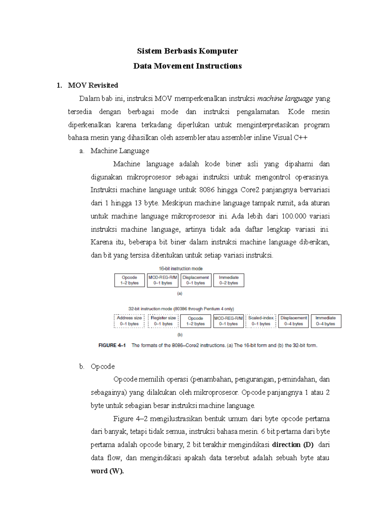Rangkuman Data Movement Instructions - Sistem Berbasis Komputer Data ...