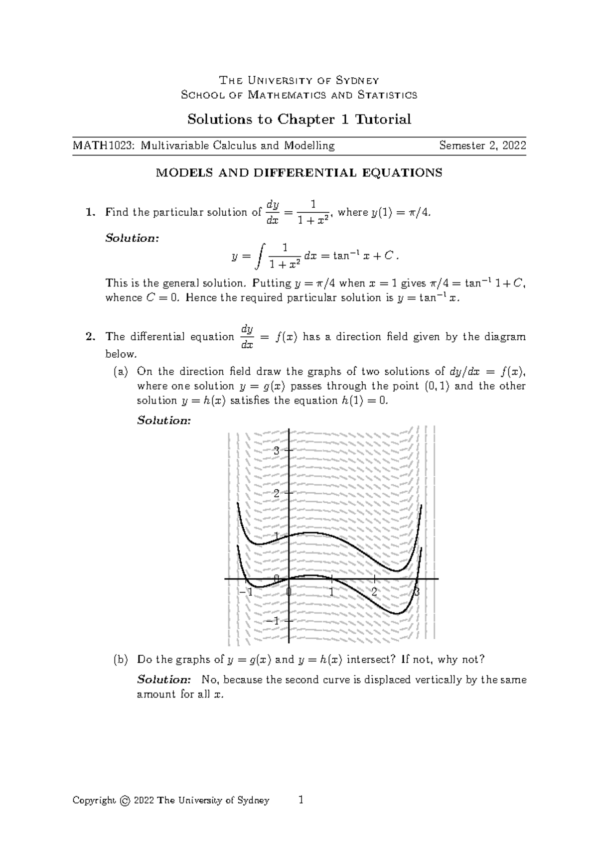 Tutorial Chapter 01-SOLS - The University of Sydney School of ...