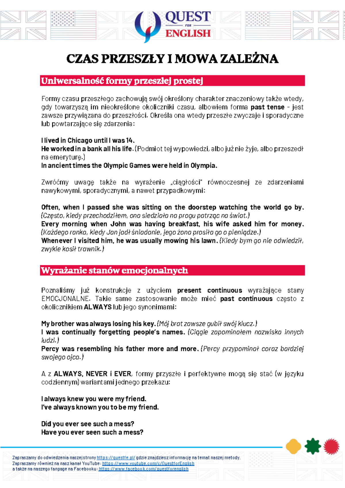 CZAS Przeszly I MOWA Zalezna - Zapraszamy do odwiedzenia naszej strony
