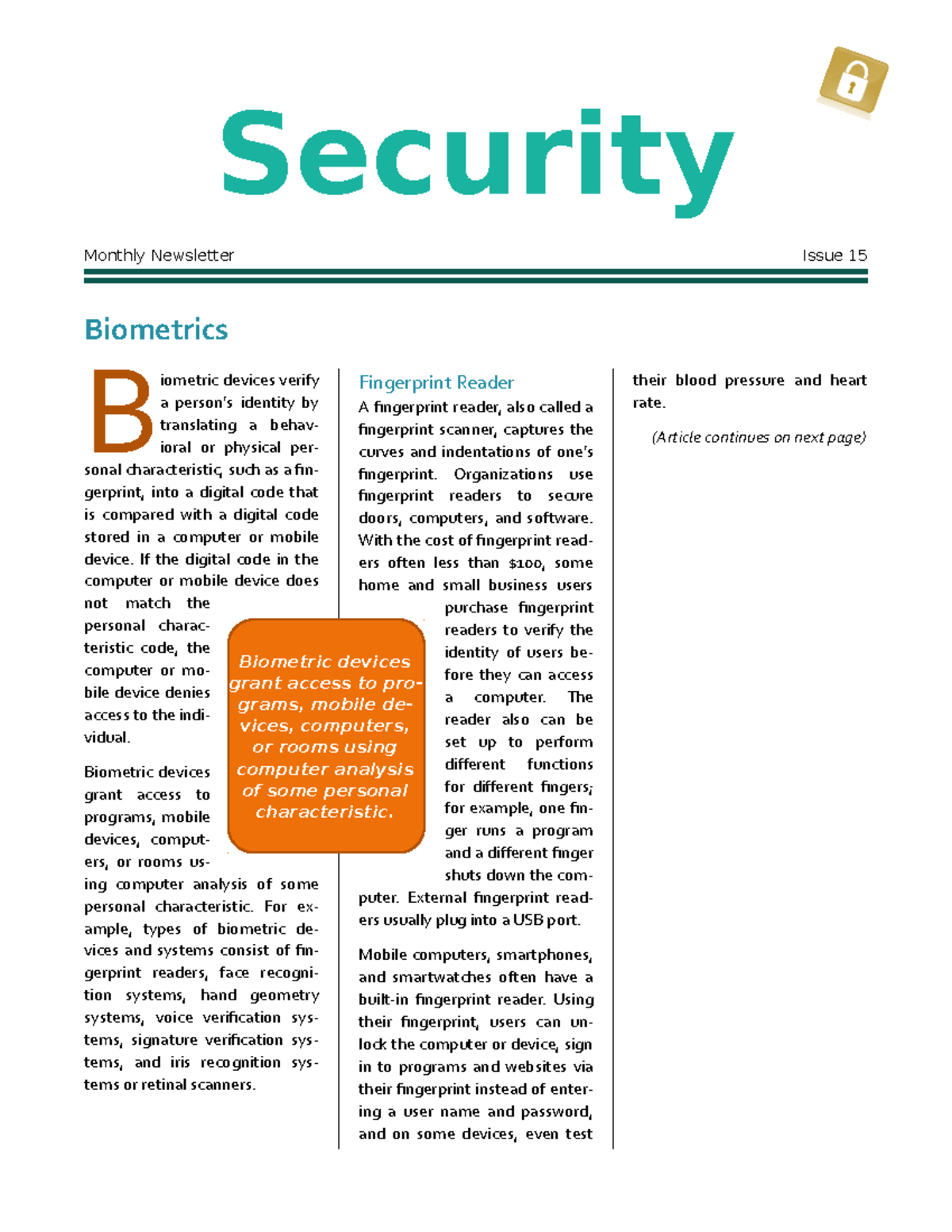 Module 7 - Creating a Newsletter with a Pull-Quote and Graphics ...