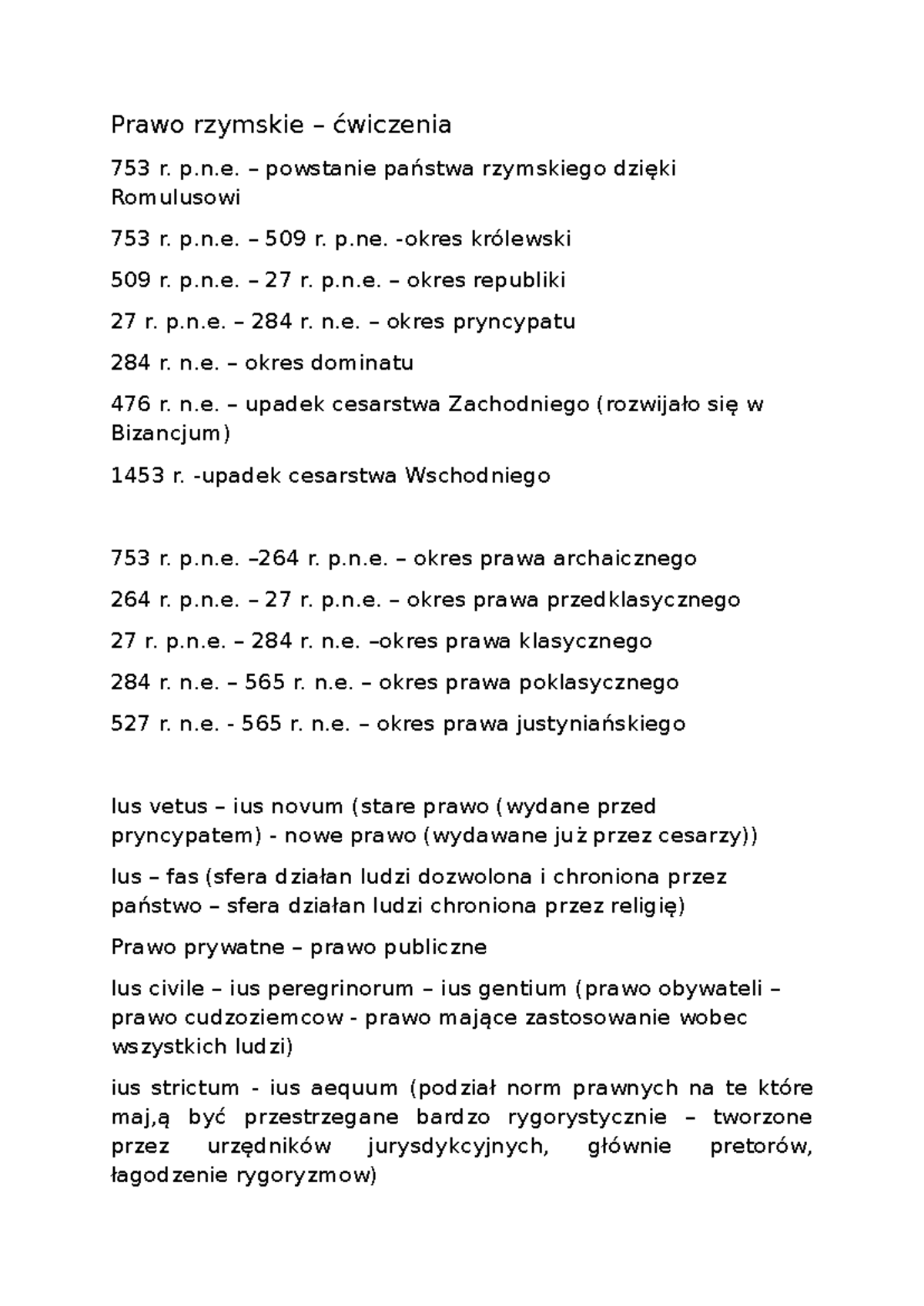 Rzymskie Prawo Prywatne Kazusy I ćwiczenia www.studocu.com