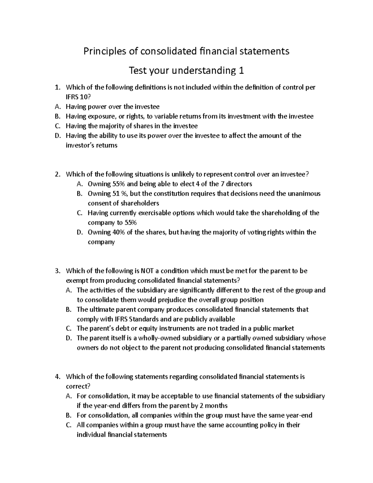 Consolidated Financial Statements-1 - Principles of consolidated ...