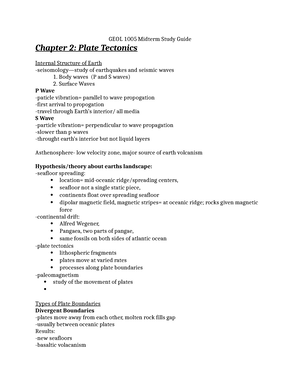 Historical Geology Lecture Notes - HISTORICAL GEOLOGY LECTURE, PAGE 1 I ...