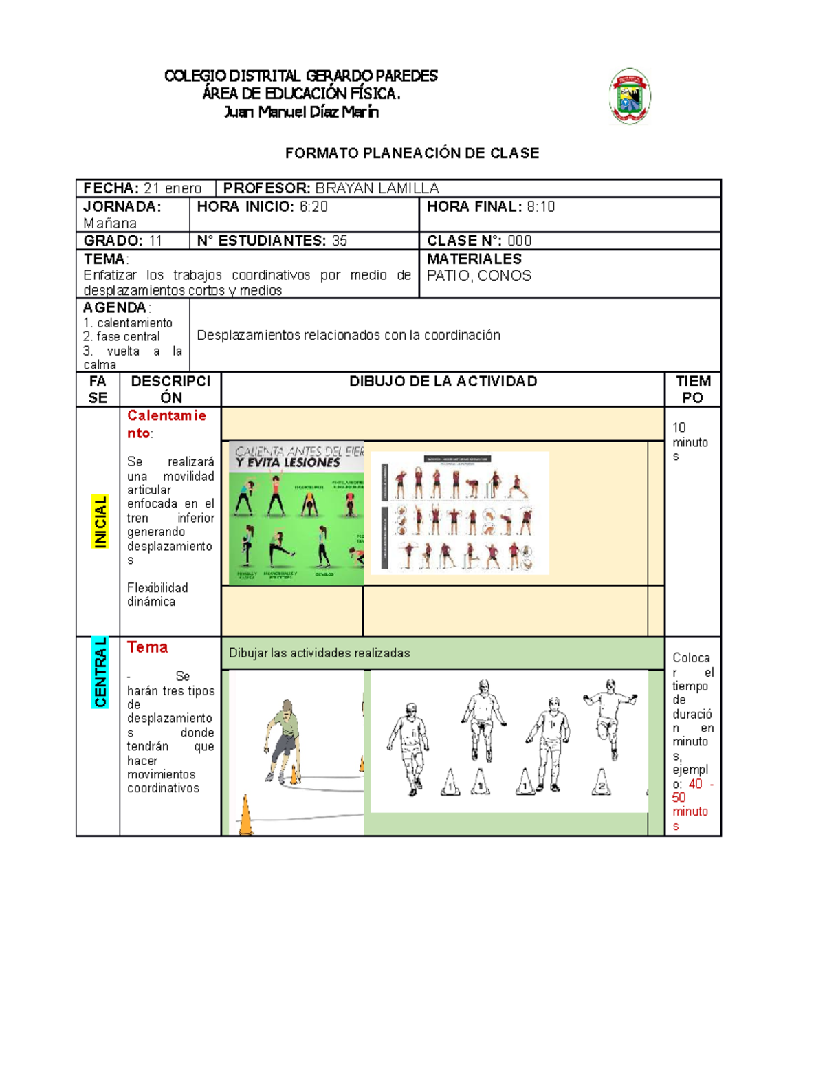 Formato planeación de clase, jmdm - COLEGIO DISTRITAL GERARDO PAREDES ...