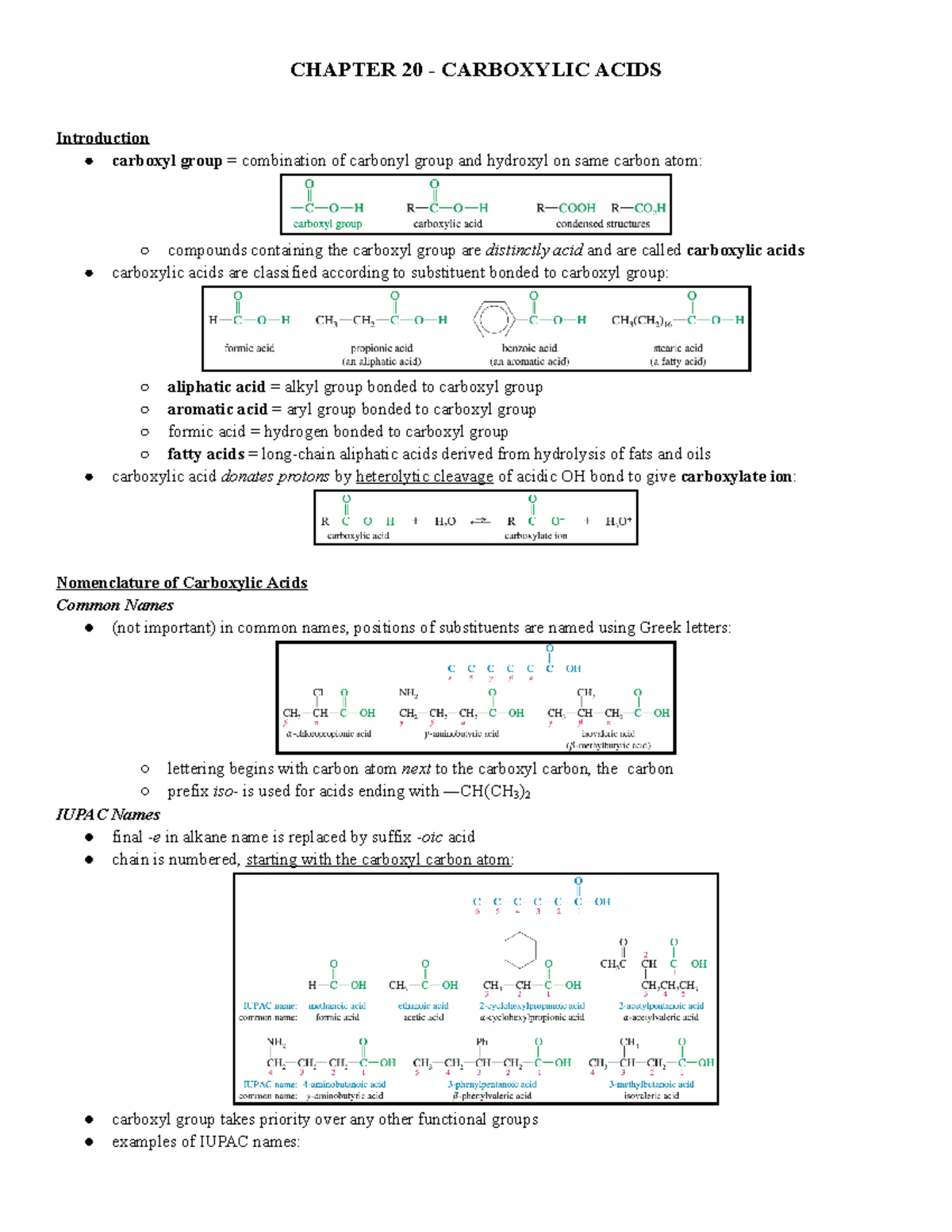 CHEM2313 Chapter 20 - Carboxylic Acids - CHAPTER 20 - CARBOXYLIC ACIDS ...