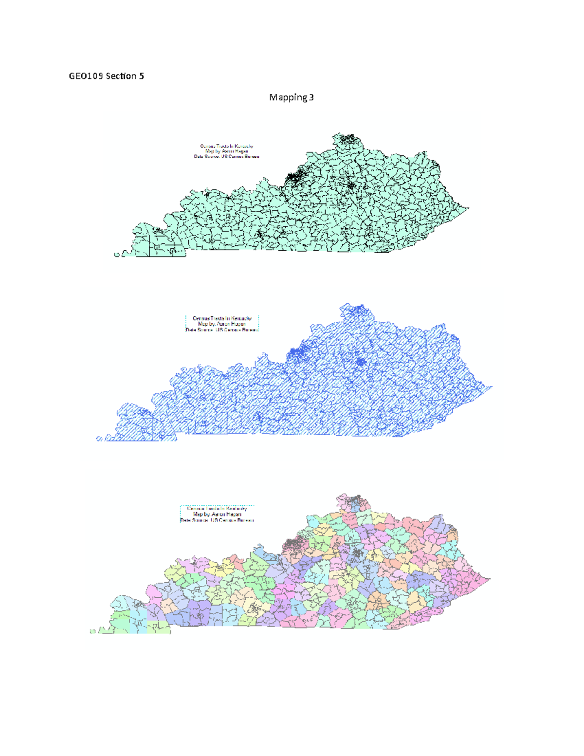 Mapping 3 - University Of Kentucky GEO109 - GEO109 Section Mapping Q1 ...