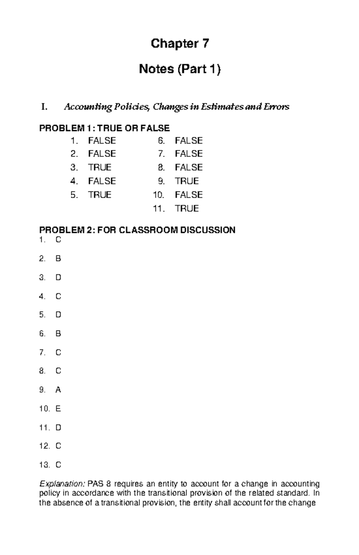 INTERMEDIATE ACCOUNTING 3 CHAPTER 7 - Chapter 7 Notes (Part 1) I ...
