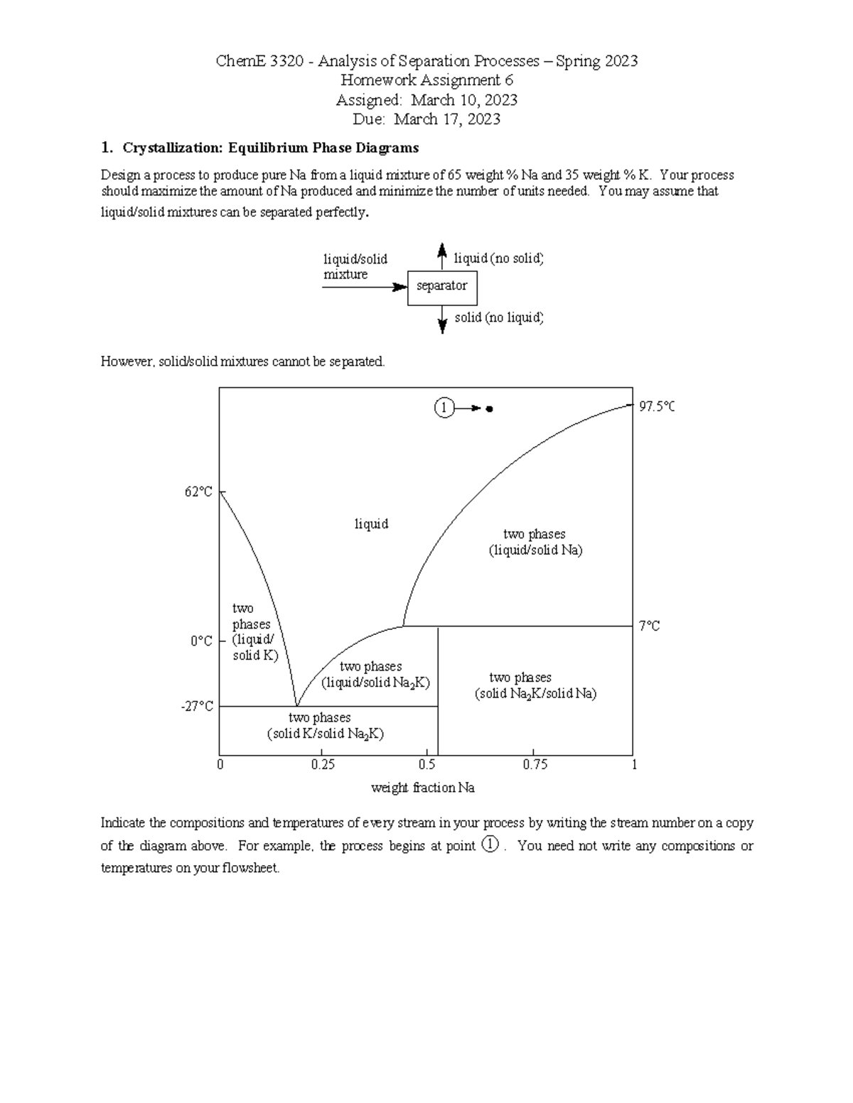 Hmwk 6 - practice problems - ChemE 3320 - Analysis of Separation ...