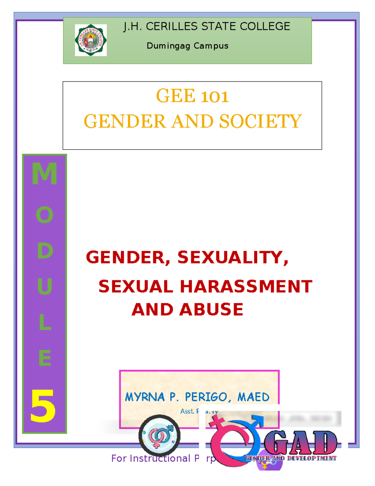 GEE 101 Module 5 - Summary Music Arts Physical Education and Health ...
