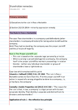 Revision Guide to Company Law Syllabus 2020 - SUMMARY GUIDE TO COMPANY ...